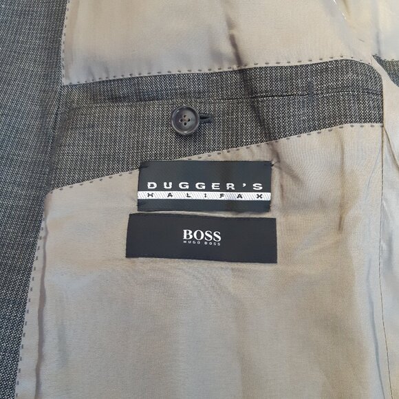 Hugo Boss 42R Linen & Wool Grey Check Sport Jacket, Dugger's of Halifax - Picture 5 of 14